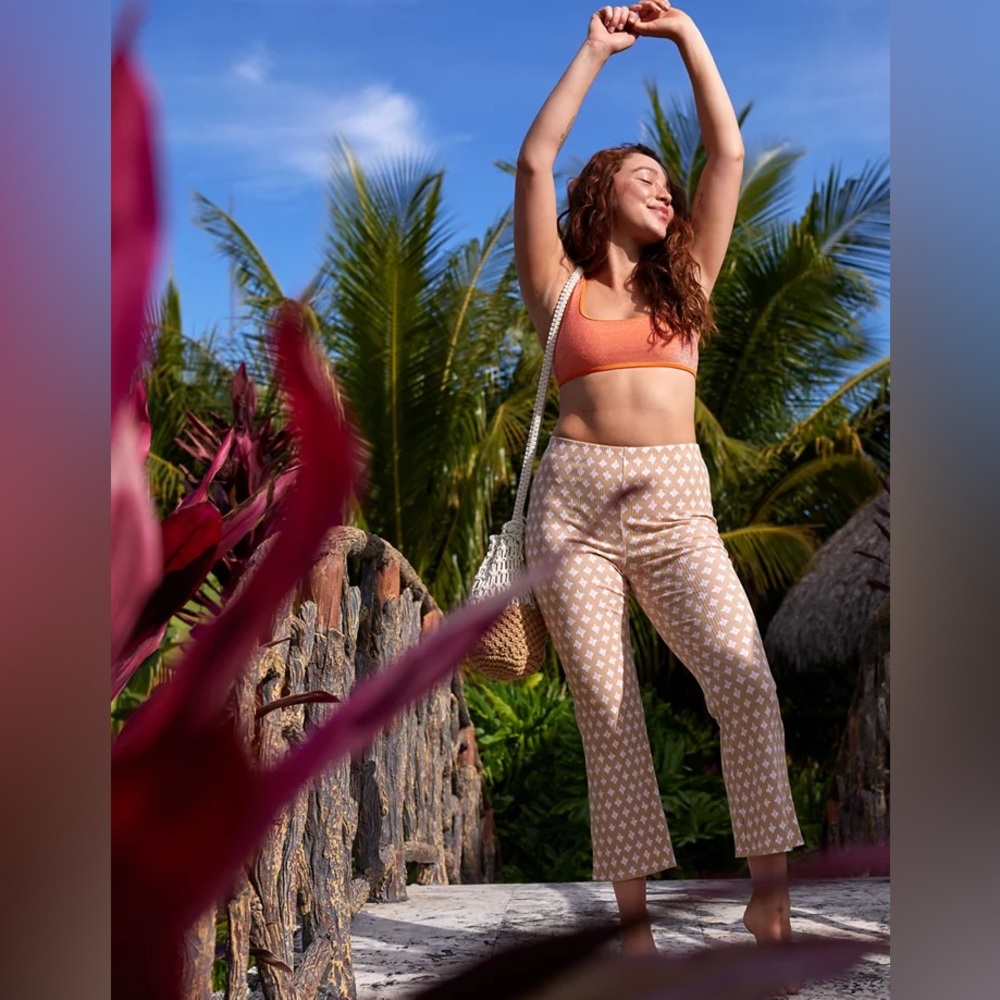 Aerie High Waisted Cropped Kick Flare Pants